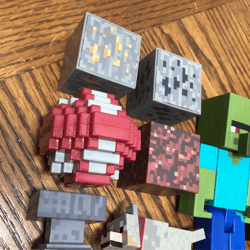 Minecraft Mixed Toy Lot Action Figures Parts And Pieces