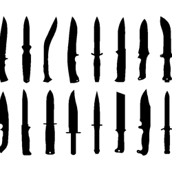 knives (blade) set of files for laser cutting dxf (set-02)
