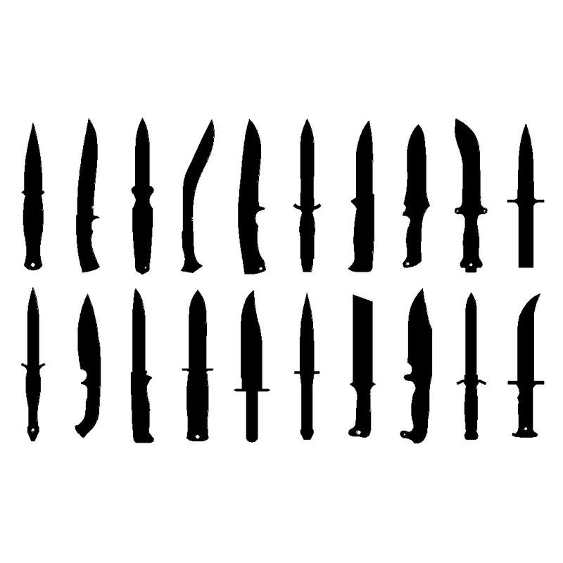 Knives blade Set Of Files For Laser Cutting DXF Set02 0