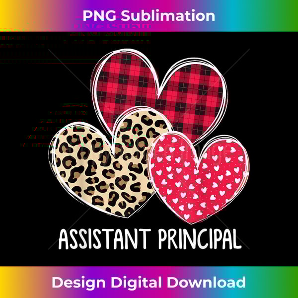 Buffalo Plaid Heart Valentines Assistant Principal Teacher - Timeless PNG Sublimation Download - Craft with Boldness and Assurance