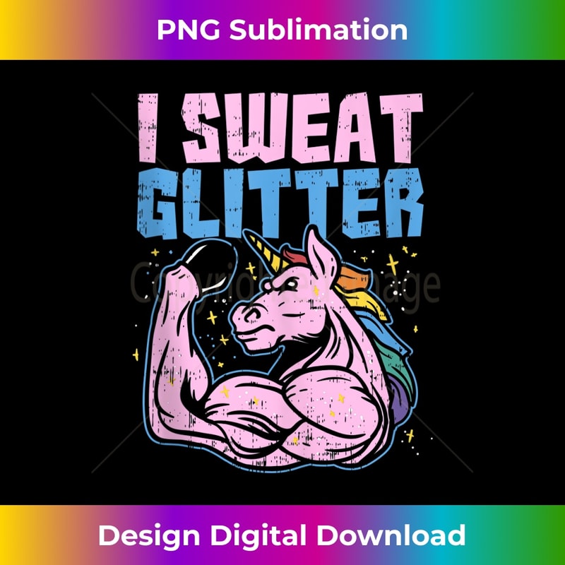 I Glitter Gym Unicorn Workout Motivational Fitness - Deluxe PNG Sublimation Download - Ideal for Imaginative Endeavors