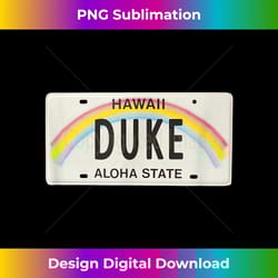 duke hawaii license plate graphic - exclusive png sublimation download