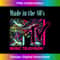 Mademark x MTV - The official MTV Logo with abstract funky new Wave Lines 1 - Exclusive PNG Sublimation Download
