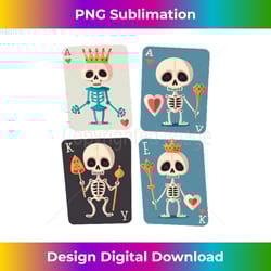 skeleton playing card gambling casino skull game cards long sleeve - stylish sublimation digital download