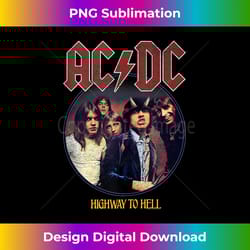 acdc highway to hell circle rock music band - modern sublimation png file