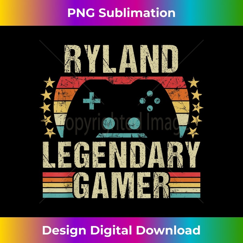 Ryland Gamer Retro Gaming Vintage Game Personalized 70s - Premium PNG Sublimation File
