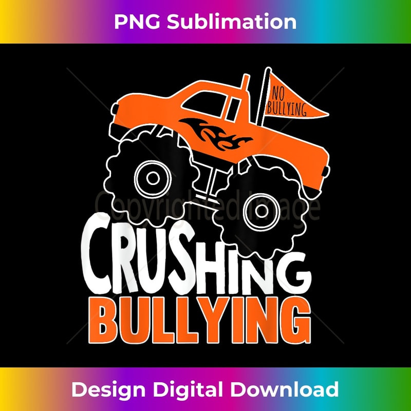 Unity Day Orange Crushing Anti Bullying Monster Truck Boys - Classic Sublimation PNG File - Immerse in Creativity with Every Design