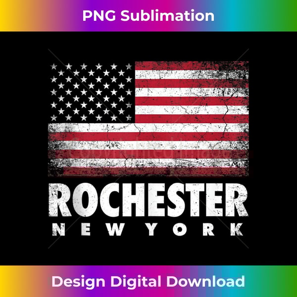 Rochester New York 4th of July American Flag USA America Tank Top - Signature Sublimation PNG File