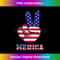 Merica Peace Sign 4th Of July American USA Flag Patriotic - Unique Sublimation PNG Download