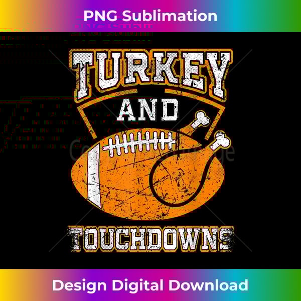 Thanksgiving Turkey And Touchdowns Football Men - Chic Sublimation Digital Download - Challenge Creative Boundaries