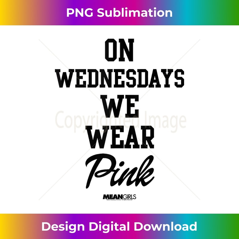 Mean Girls On Wednesdays We Wear Pink Tank Top - PNG Transparent Sublimation Design