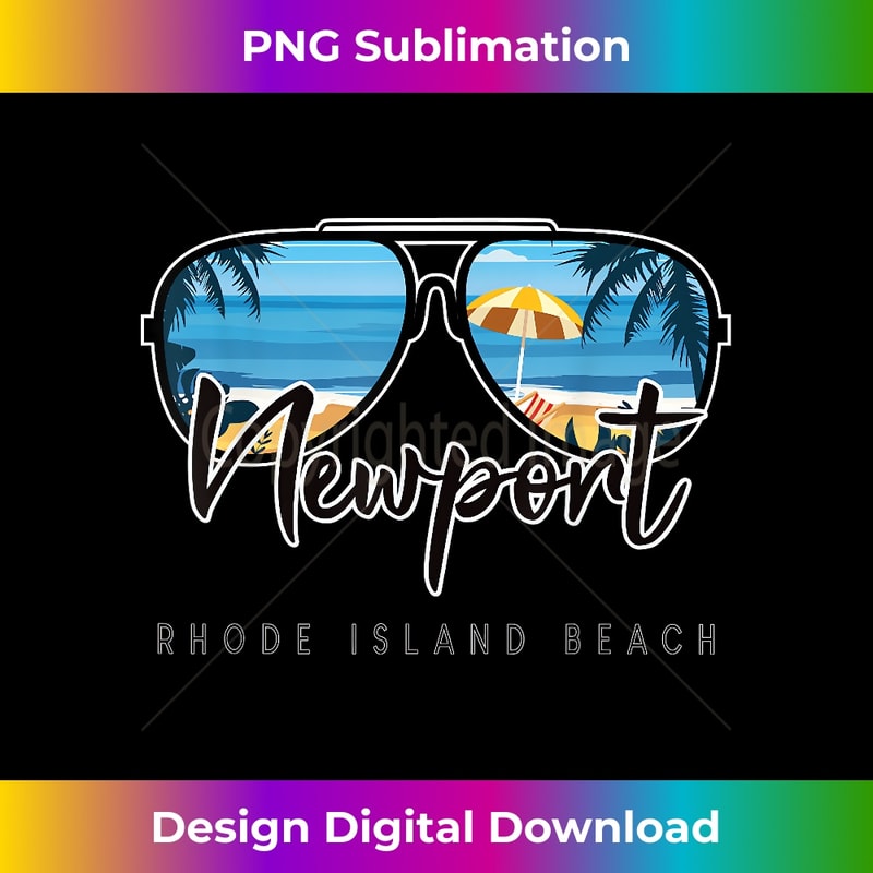 Newport Beach Rhode Island Palm Tree Sunglasses Souvenir - Stylish Sublimation Digital Download