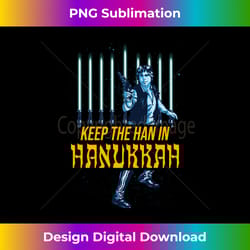 star wars han solo hanukkah lightsaber menorah long sleeve 2 - instant png sublimation download