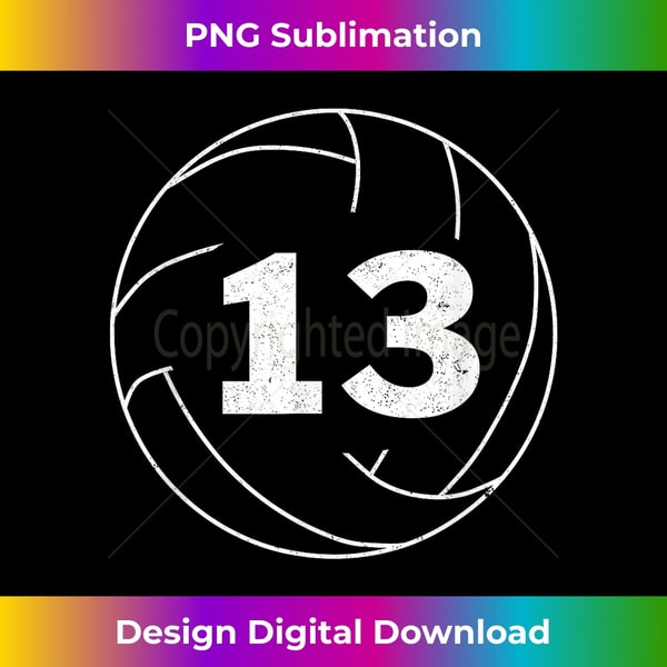 Volleyball Player Jersey Number 13 Thirteen Graphic 1 - Special Edition Sublimation PNG File