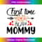 First Time Mommy Est 2024 Floral Pregnancy Announcement Long Sleeve - PNG Transparent Sublimation File