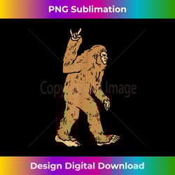 bigfoot rock hand sign funny sasquatch punk rocker - artistic sublimation digital file