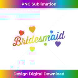 bridesmaid rainbow flag lesbian bachelorette party wedding - decorative sublimation png file