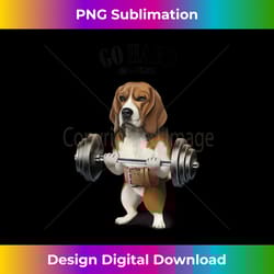 beagle dog weightlifting in fitness gym - retro png sublimation digital download