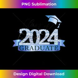 class of 2024 graduate i white blue party accessory - trendy sublimation digital download