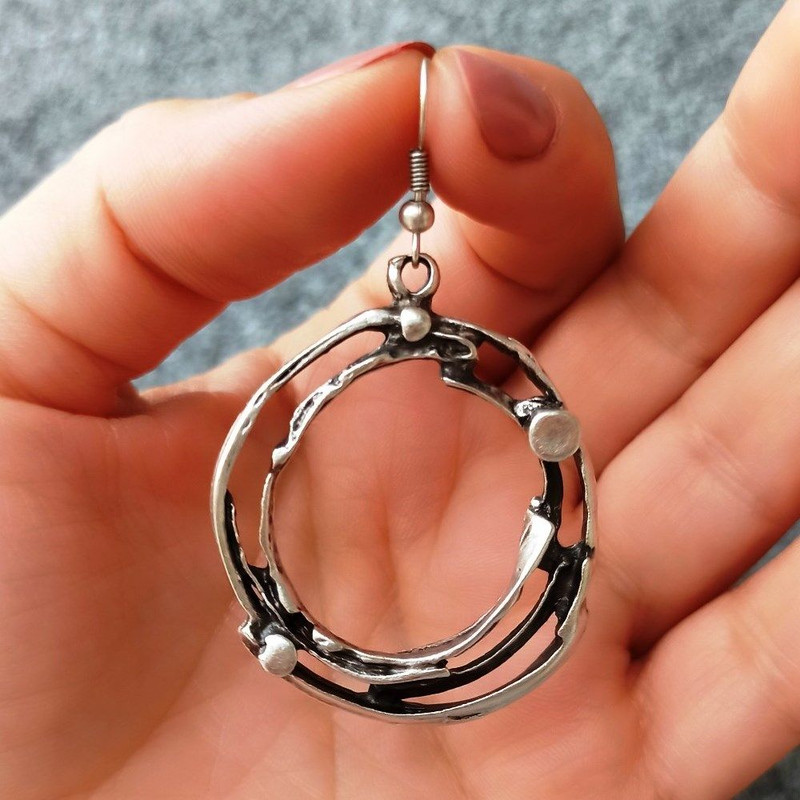 HOOP EARRINGS  Handmade Minimalist Jewelry For Women Perfect Everyday Accessory Unique Handmade Gif 2
