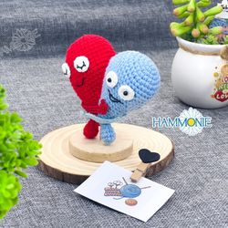 Crochet Heart, Crochet Positive Gift, Cute Crochet Gift for Desk Decor