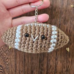 Crochet Mini Toy Football, Crochet American Football, Gift For Football Fan