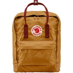 fjallaven casual backpack, laptop backpack, classic camping rucksack travel outdoor daypack college bag acorn ox red