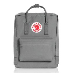 fjallaven casual backpack, laptop backpack, classic camping rucksack travel outdoors daypack college bag fog