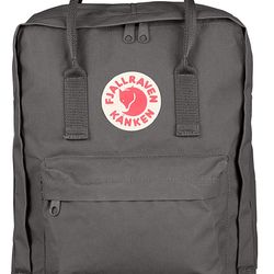 fjallaven casual backpack, laptop backpack, classic camping rucksack travel outdoors daypack college bag super grey