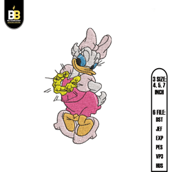 disney daisy duck embroidery design,disney embroidery ,embroidery design, digital embroidery, embroidery files