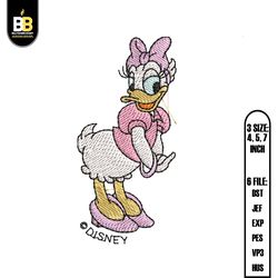 daisy duck disney character embroidery,digital embroidery,embroidery files, digital embroidery design
