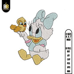 baby daisy duck embroidery design file , embroidery design,digital embroidery,digital embroidery design