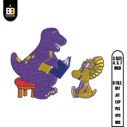 barney teaching baby bop embroidery, digital embroidery,embroidery files, digital embroidery design
