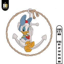 baby sailor daisy duck embroidery,digital embroidery,embroidery files, digital embroidery design