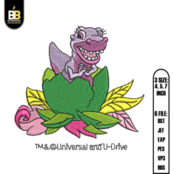 land before time baby chomper egg embroidery,embroidery design,digital embroidery,embroidery files,