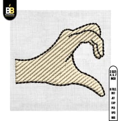 princess ariel the little mermaid couple heart hand embroidery