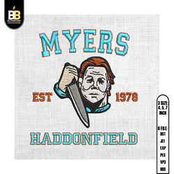 michael myers haddonfield est 1978 embroidery