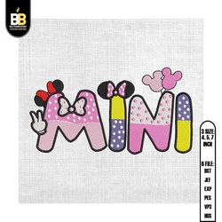 mini minnie mouse mother day embroidery