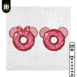 mickey minnie mouse donut head embroidery