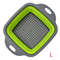 BjnILMETJMASquareCollapsibleColanderSiliconeKitchenFoldableColanderFoodVegetableFruitStra