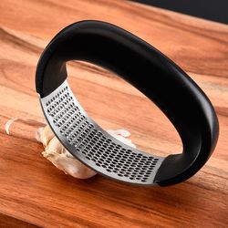 stainless steel garlic press manual garlic mincer chopping garlic tools curve fruit vegetable cooking kitchen gadgets
