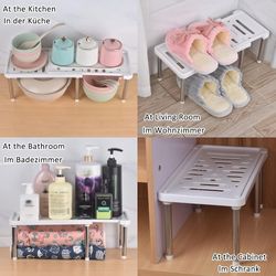1pc retractable shelf multifunction storage rack household sundries organizer kitchen seasoning bottle stainless storage