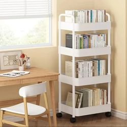 3/4 tier trolley organizer with wheels gap storage rack cart mobile plastic storage racks bookshelf kitchen bedroom