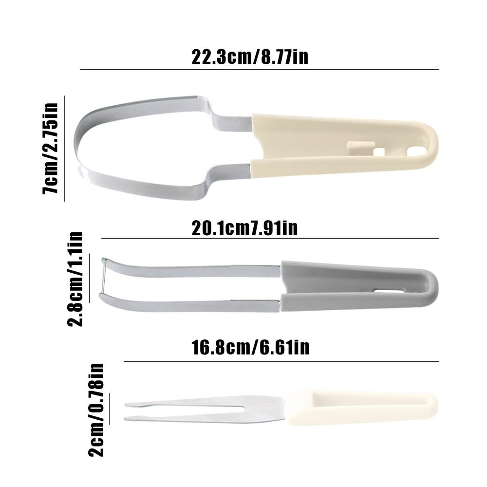 uZxC2in1StainlessSteelWatermelonCuttingForkWatermelonSlicerCutterWatermelonFruitCutting