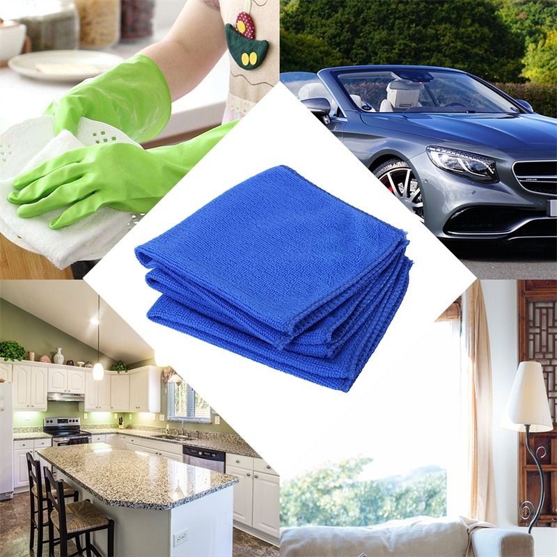 Uvaj120PcsMicrofiberTowelsCarWashDryingClothTowelHouseholdCleaningClothsAutoDetailingP