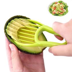 3 in 1 avocado slicer shea corer butter fruit peeler cutter pulp separator plastic knife kitchen vegetable tools