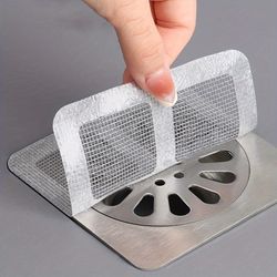 disposable hair catchers for shower mesh shower drain covers floor sink strainer filter mesh stickers bathroom accessory