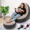 Lazy Couch Sofas Inflatable Foldable Recliner Outdoor Sofa Bed with Stirrups Comfortable Combination