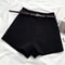 High Waisted Black Shorts for Women Harajuku Elegance ALine Slim Casual Sexy Straight Pants