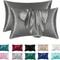 Super Soft Satin Silk Pillowcase Set Coral Standard Size Super Soft Pillow Cases For Hair Skin 5
